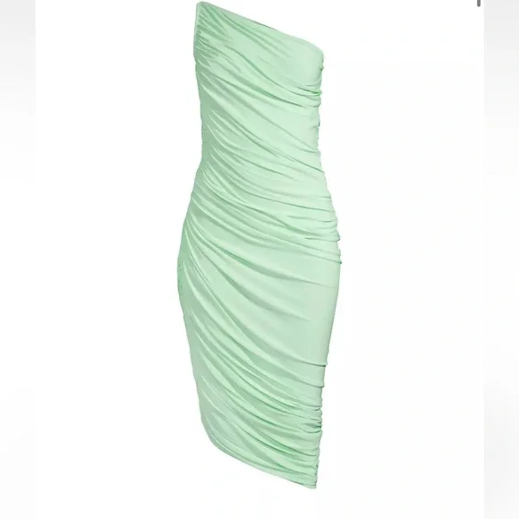Norma Kamali Diana Midi Dress in Seafoam, NWT - Picture 2 of 7